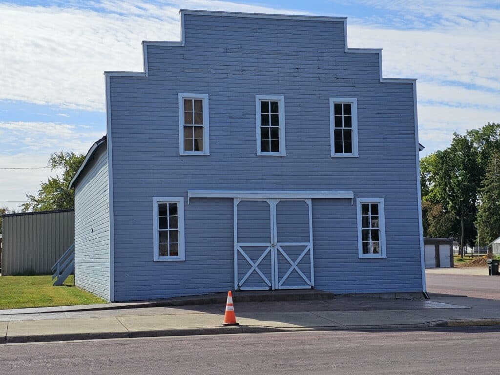Blue Building In The City Of Lamberton
